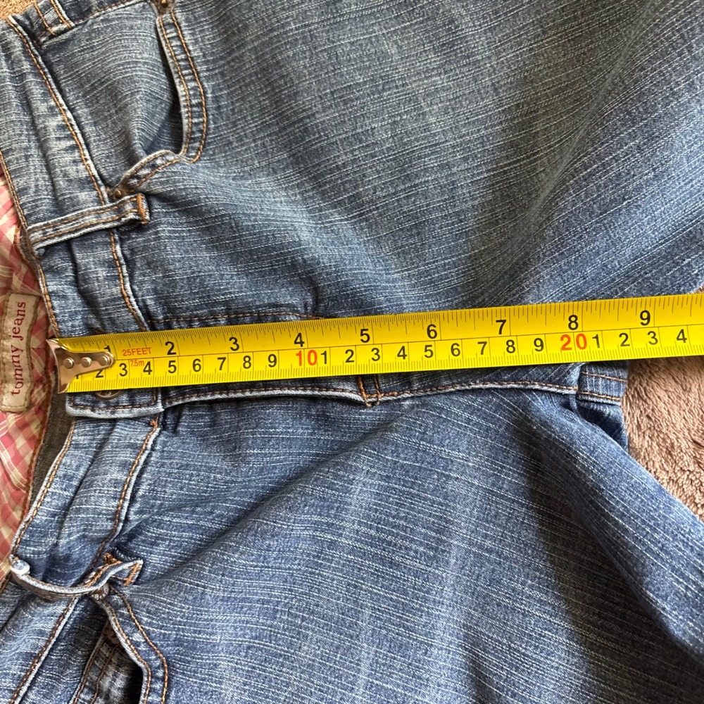 Tommy Jeans Y2K Cropped Capri Jeans Size 7 Cuffed Denim Low/Mid Rise - Picture 8 of 10